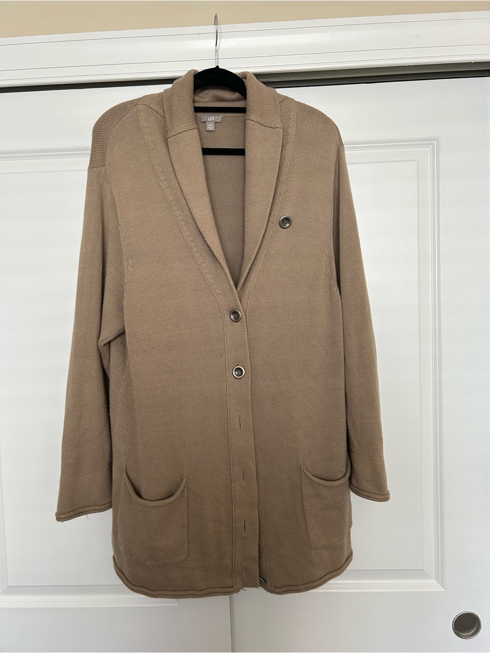 J. Jill Tan Knit Open Cardigan